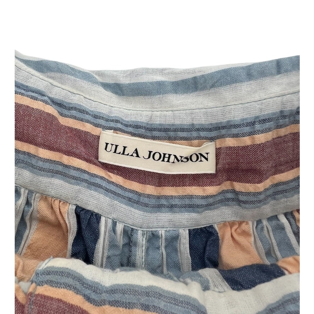 Ulla Johnson Martim Shorts Sky Blue Striped Tie Waist High Rise Short Size 4‎ - Picture 8 of 11